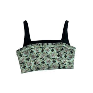 Agua by Agua Bendita Nectarina Cropped Top in Herbal Light Green